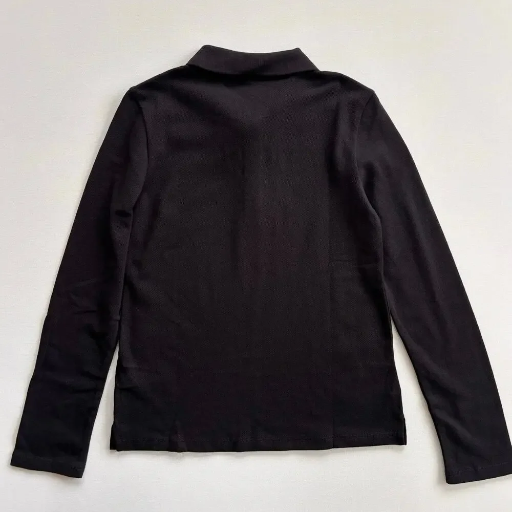 Gap Kids Uniform Stretch Pique Polo Shirt Lot of 5 Kids Size 8 Black NWT